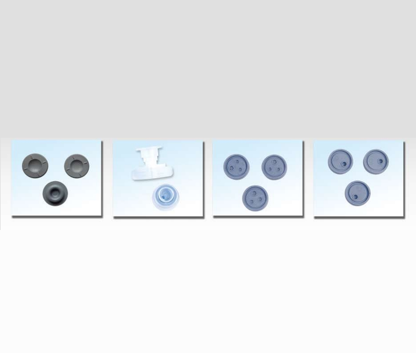 Rubber Stoppers and Polypropylene Combination Caps for Plastic Infusion Containers